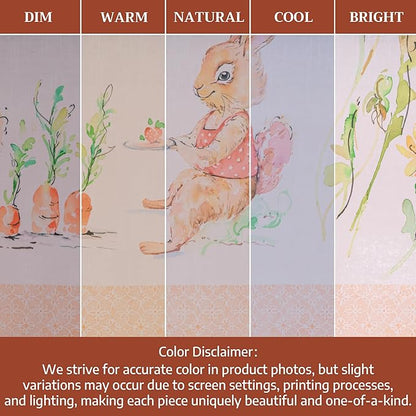 Maison d'Hermine Table Cloth Rectangle Table 100% Cotton Tablecloth for Dining Room, Farmhouse, Home, Hotel, Parties & Wedding - Ideal for Easter Decorations Spring & Summer (Bunny Party, 60" x 120")