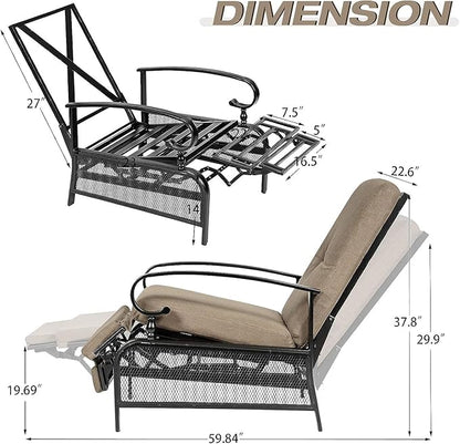 SUNCROWN Outdoor Adjustable Recliner Chair - Image 8