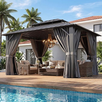 Aoxun Gazebo 10x12 Hardtop Gazebo by Aoxun