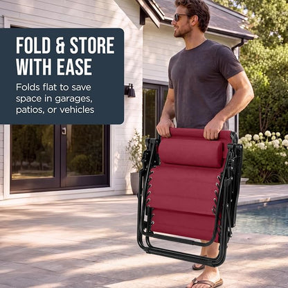 Best Choice Products Oversized Padded Zero Gravity Chair w/Canopy Headrest Cup - Image 8