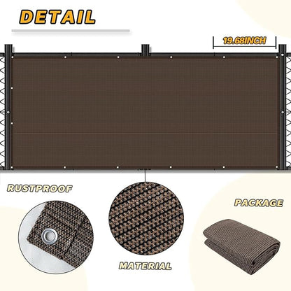 LOVE STORY 3'x6' Brown Balcony Screen Privacy Fence Cover UV Protection (HDPE) Weather-Resistant 3 FT Height Shield for Deck, Patio, Backyard, Outdoor Pool, Porch, Railing