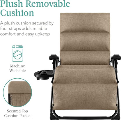 Best Choice Products Oversized Zero Gravity Chair, Folding Outdoor Patio - Image 4