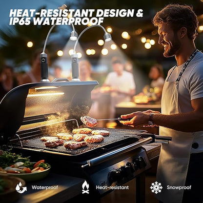 Valentines Day Gifts for Him: Grill Master Gifts for Men Husband - Grill Lights for Outdoor Grill with Magnetic Base - Smoker Grilling Accessories - Mens Gifts for Valentines Day 2 Pack