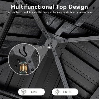 Aoxun Gazebo 8x8 Hardtop Gazebo - Image 8