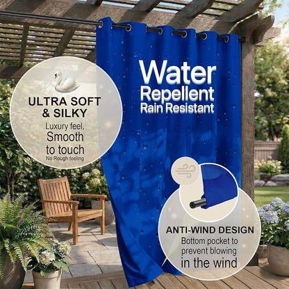 Waterproof Outdoor Curtain W84 x L120 - Image 4