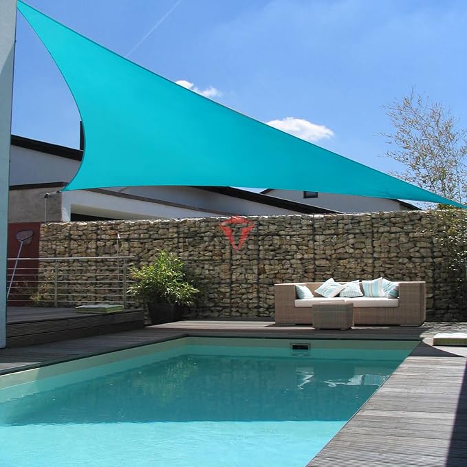 Patio Paradise 4' x 4' x 4' Sun Shade Sail Triangle Canopy Shade Cloth Fabric - Image 5