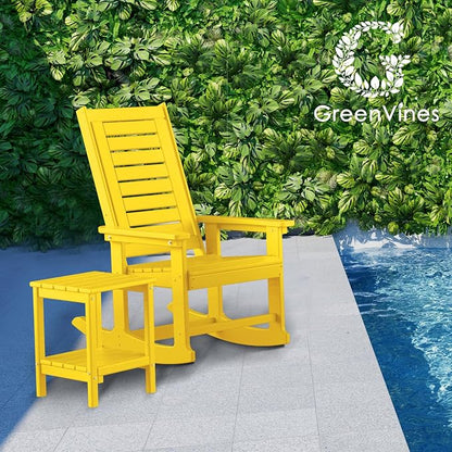 GREENVINES Oversized Outdoor Rocking Chairs Set of 2, HDPE Rocker - Image 6