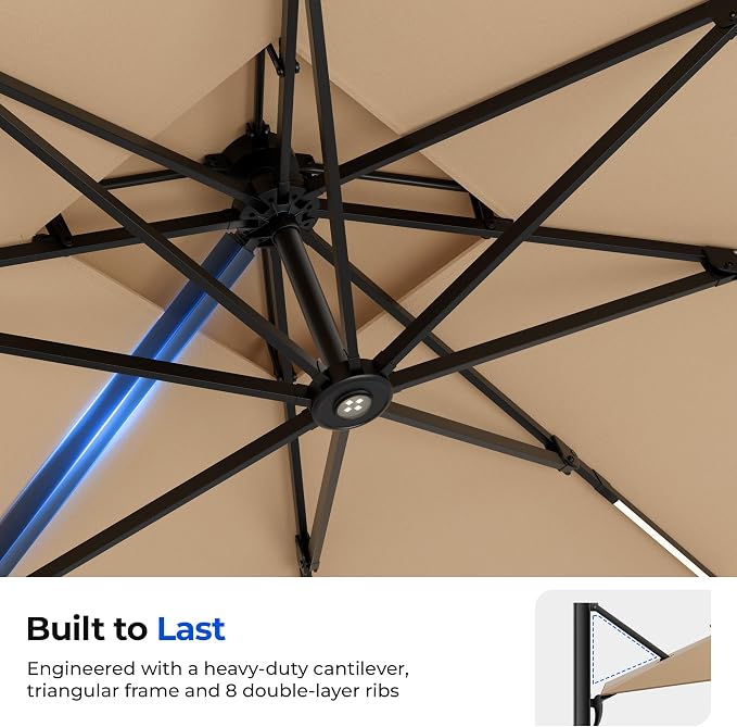 Rectangular Patio Umbrella - Image 9