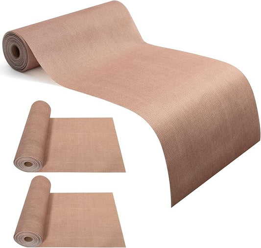 20 Pieces Boho Disposable Table Runners Roll 12x72 Inch, Non-Woven Waterproof Runners with Tear Line, Bohemian Decor for Wedding, Party, Events, Rustic Table Decorations Supplies (Burlap)
