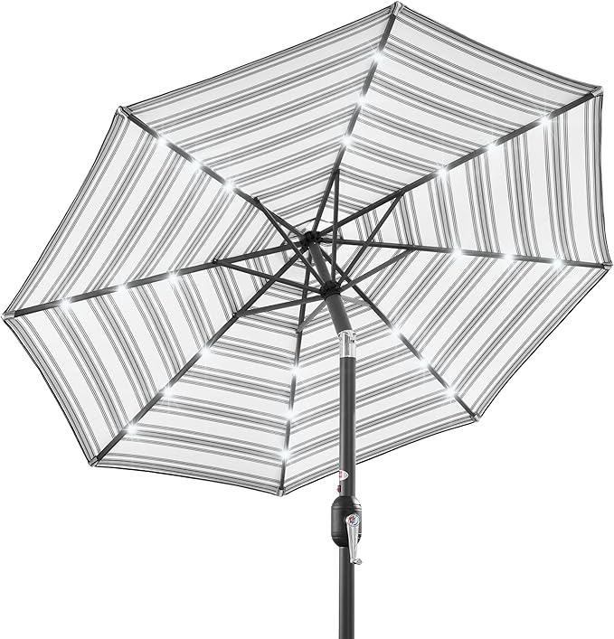 Best Choice Products 10ft Solar Polyester LED Lighted Patio Umbrella w/Tilt by Unknown
