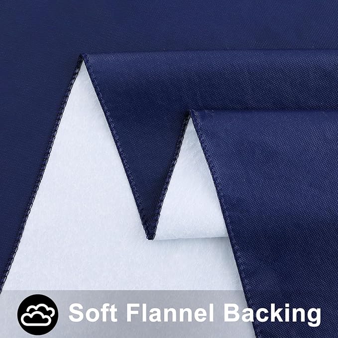 Smiry Rectangle Table Cloth 60x84 Inch, Waterproof Wipeable Vinyl Tablecloths Protector, Oil Spill Proof Plastic Table Cover for Dining, Picnic, Camping, Outdoor, Navy