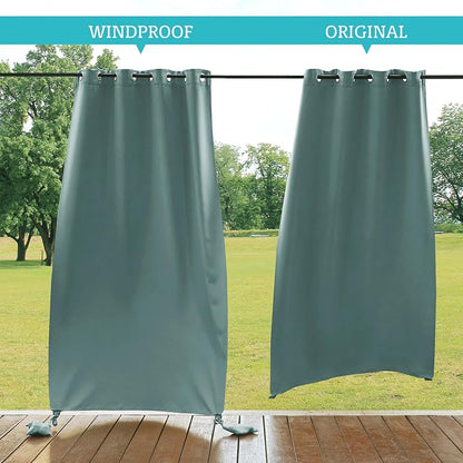 RYB HOME Outdoor Curtains for Patio Windproof - Image 3