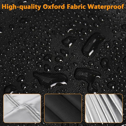 Outdoor Storage Deck Box Cover for Rubbermaid Cabinet, Waterproof Outdoor Storage Container Covers 134 Gal ,Heavy Duty Patio Storage Bench Cover for Patio Furniture,56"L x 28"D x 27"H