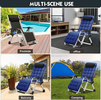 MOPHOTO Zero Gravity Chair, Outdoor Padded Lounge Chair - Image 6