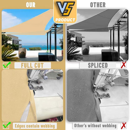 LOVE STORY Custom Size 8' x 10' x 12.8' Sun Shade Sail - Image 7