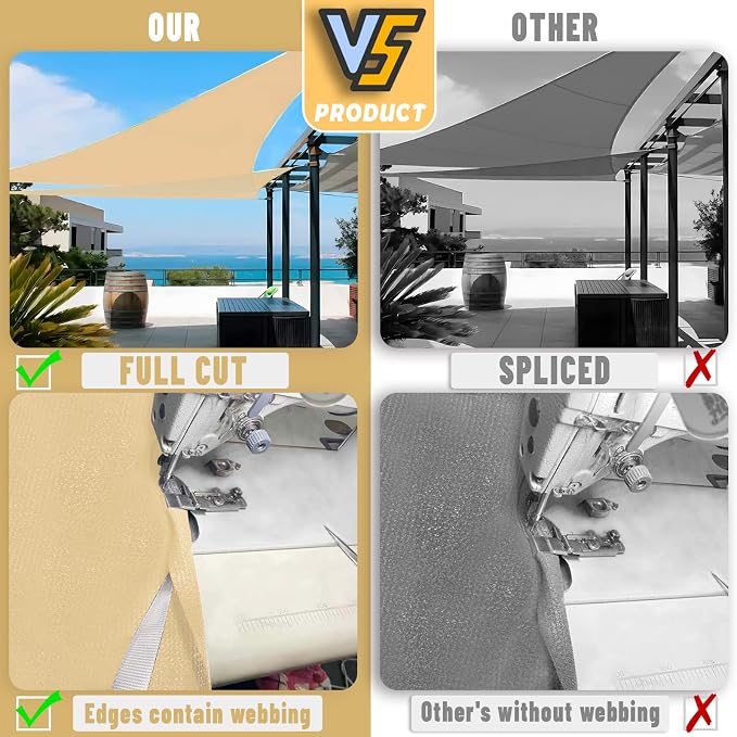 LOVE STORY Custom Size 9' x 18' x 20.1' Sun Shade Sail - Image 7
