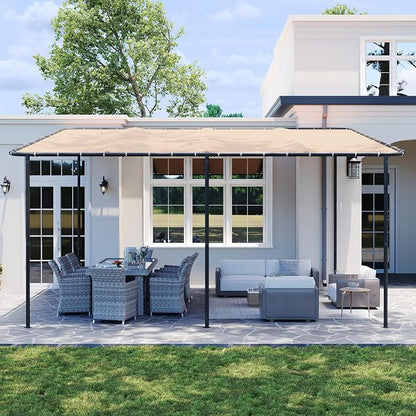 16x12 Lean to Pergola Outdoor Gazebo - Image 2