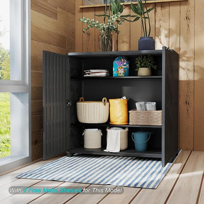 HOMSPARK Indoor/Outdoor Storage Cabinet - Image 5