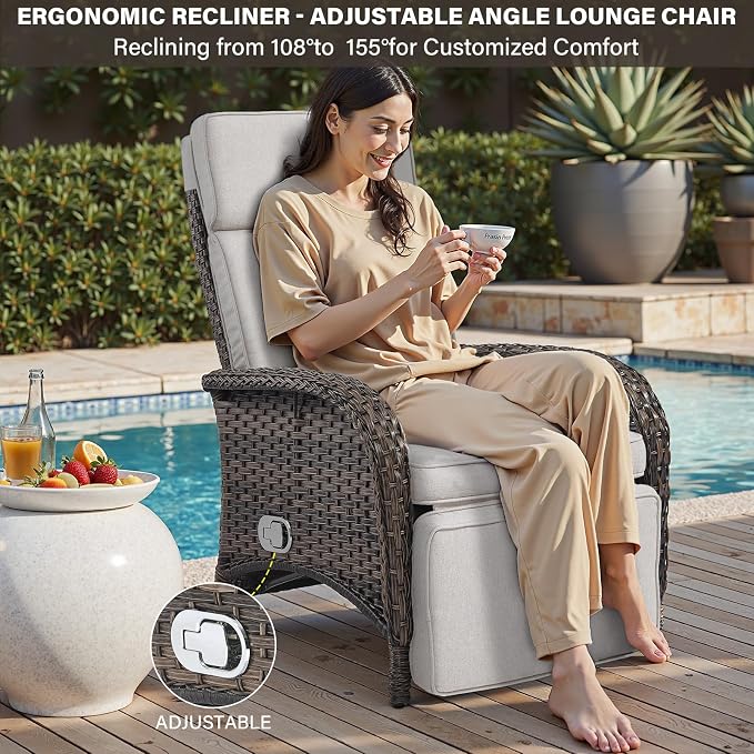 7 Piece Wicker Patio Furniture Set - Image 5