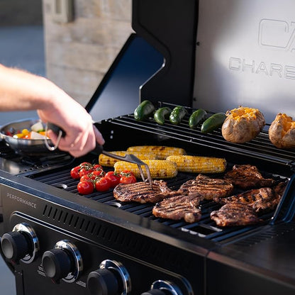 Charbroil Performance Series 4-Burner Gas Grill Cabinet with Side Burner, Black - 463253925