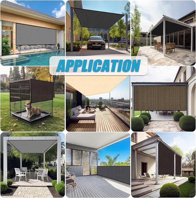 Amagenix 90% Shade Fabric 7'X 9' Sand Sun Shade Cloth - Image 6