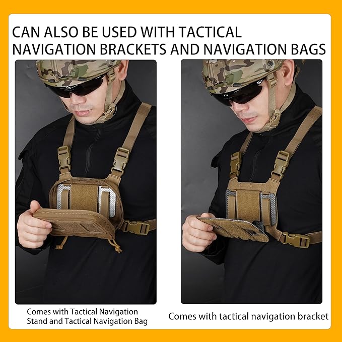 Tactical Phone Holder Available in Full Size Plate Carrier Phone Mount Adjust Nylon Molle Phones Holder for Tactical,Car,Office (Coyote Browns)