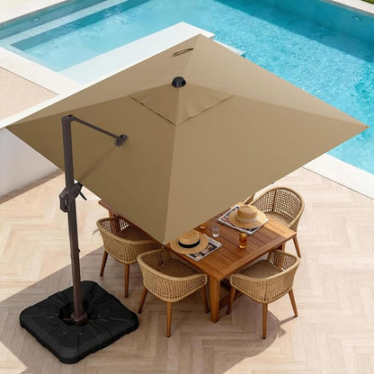 10' X 10' Patio Umbrella Cantilever Outdoor Rectangle Umbrella - Image 9