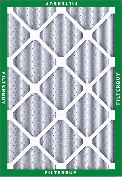 Filterbuy 12x18x4 Air Filter MERV 8 Essential Dust & Allergy Defense (12-Pack), Electrostatic Pleated HVAC AC Furnace Filters Replacement, Made in USA (Actual Size: 11.50 x 17.50 x 3.63)