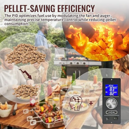 Non-WiFi PID Controller Full Kit with Igniter, RTD & 2 Meat Probes for Camp Chef Gen 2 Retro Fit Grills | Fits Pursuit 20, SG24, SG30, SGX, DLX, XT, Woodwind Classic (Not for XXL Vertical)