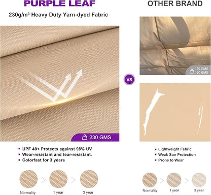 PURPLE LEAF Retractable Pergola 10' x 13' w/Double Canopy - Image 5