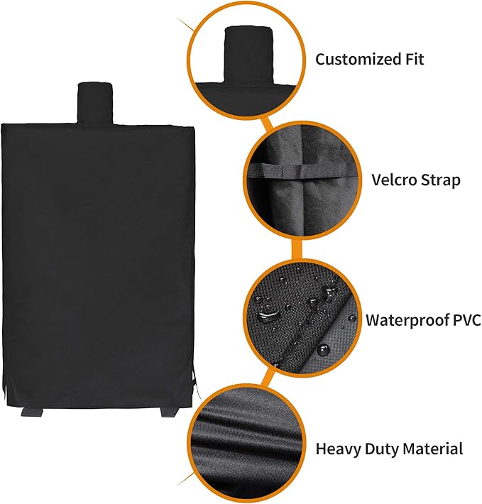 i COVER 73550 Pellet Smoker Cover for Pit Boss Grills 77550 5.5 and 5 Series PBV5P1, pro Collection 4 Vertical Wood Smokers PBV4PS1 600D Waterproof Heavy-Duty Canvas Grill Covers