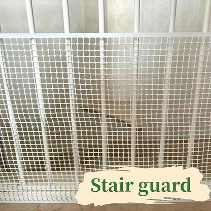 PotatoLife Plastic Wire Mesh Fence, Balcony Fence for Baby and Pets, Safety Fence, Stair Protector, Poultry, Garden, Tree Support, Durable Material, Free Zip Ties (Green, 15.7'' x 20')