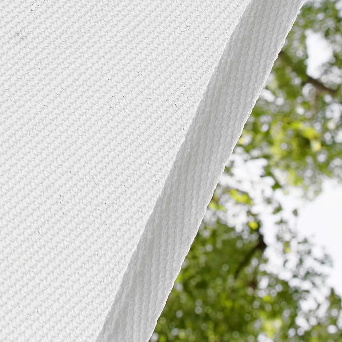 Amgo Custom Size 13' x 14' x 19.1' White Right Triangle Sun Shade Sail UPF50+ - Image 9