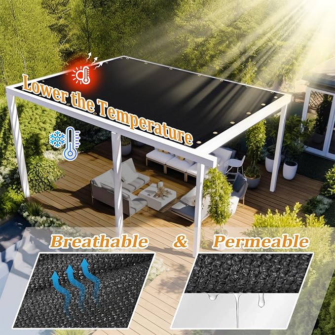 Shade&Beyond Customized Size 12' X 17' Shade Cloth - Image 2