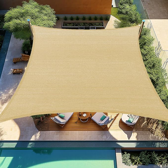 Shade&Beyond Custom Sun Shade Sail 10'x13'RectangleSun Sail Shades Patio UV by ShadeBeyond