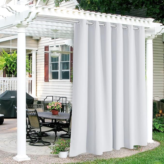 RYB HOME Outdoor Curtains for Patio Waterproof Privacy Thermal Insulated | by RYBHOME