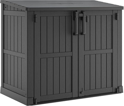 LHBcraft 36 Cu Ft Outdoor Storage Cabinet, Horizontal Resin Storage Shed Box by LHBcraft-US