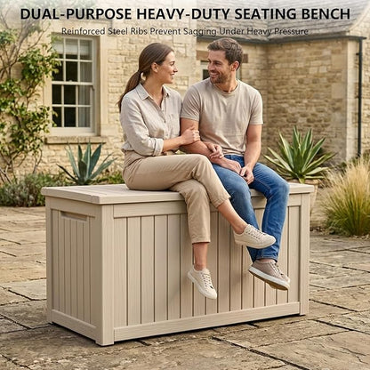 Outdoor Storage Box, 270 Gallon Waterproof Deck Box, Super-Sized Gas-Spring - Image 6