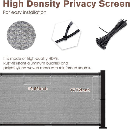 SUNNY GUARD 2.5/2.6/3/3.3/4/5/6/8 Balcony Privacy Screen Fence, Apartments Railing, Heavy Duty Wind Block Screen for Outdoor,Porch,Patio,Deck Privacy,3'x10' Brown-Grey（We Make Custom Sizes）