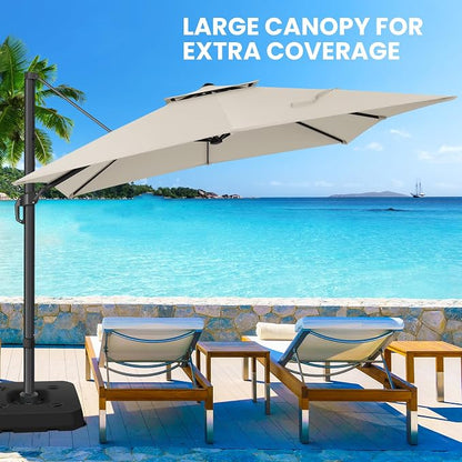 Hoteel Outdoor Patio Umbrella - 10ft Cantilever Umbrella - Image 7