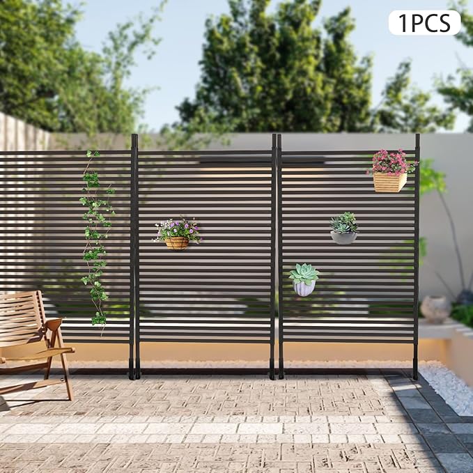Outdoor Privacy Fence Screen, Privacy Fence Screen for Outside Decorative Privacy Screen Fence Panels,3.6 ft W x 6 ft H Tall Divider for Outdoor Garden Backyard Patio Decorative,Brown,1PC