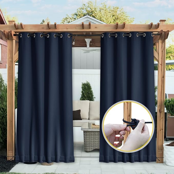 NICETOWN 2 PCs Waterproof Outdoor Curtains - Image 2