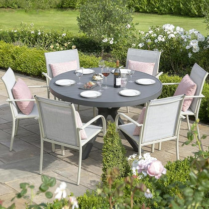 Stackable Patio Chairs Set of 6, Outdoor Dining Chairs by Puntogen