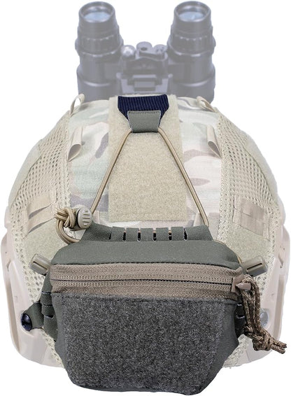 Tactical NVG Battery Pouch Helmet Mounted, Counter Weight Pouch GP Balance Retention for Fast MK1 PJ Airsoft Helmet