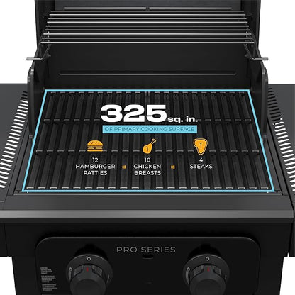 Charbroil Pro Series with Amplifire Infrared Technology 2-Burner Propane Gas Grill and Griddle Cabinet, Black - 463676724