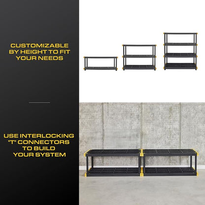 CX 4-Tier Heavy Duty Plastic Storage Shelves - Image 7