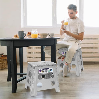 Delxo Folding Step Stool 13 Inch, 300 Lbs Step Stool - Image 3