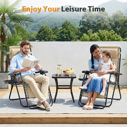 NEWBULIG Zero Gravity Chairs Set of 4, Folding Lounge Recliner Chair | Portable - Image 2