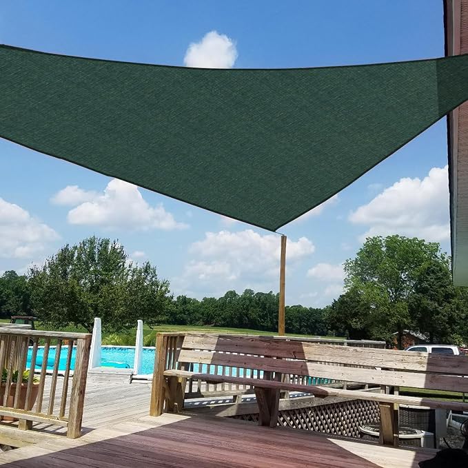 Windscreen4less 10' x 10' x 10' Sun Shade Sail Triangle Outdoor Canopy Cover UV - Image 6