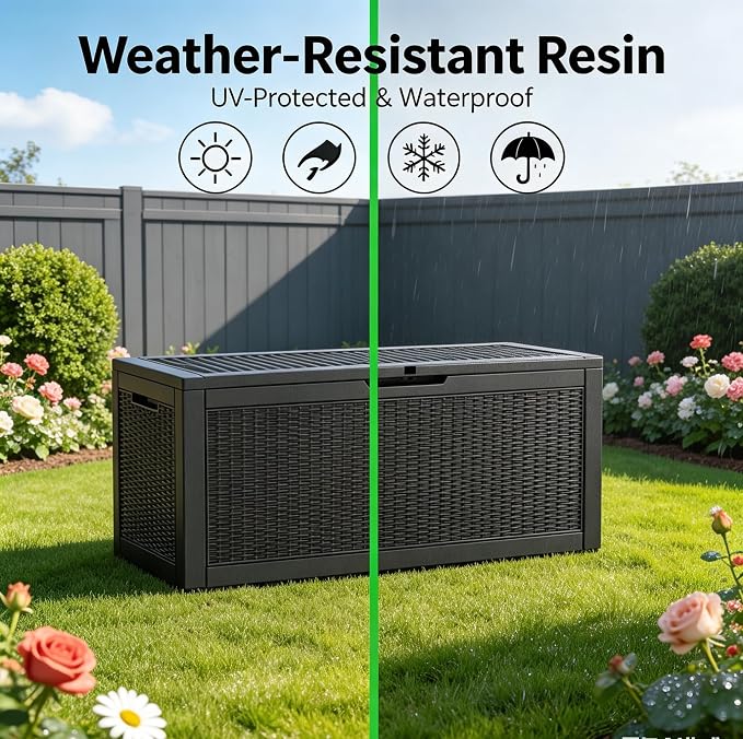 320 Gallon Resin Deck Box, Package Delivery Box - Image 5